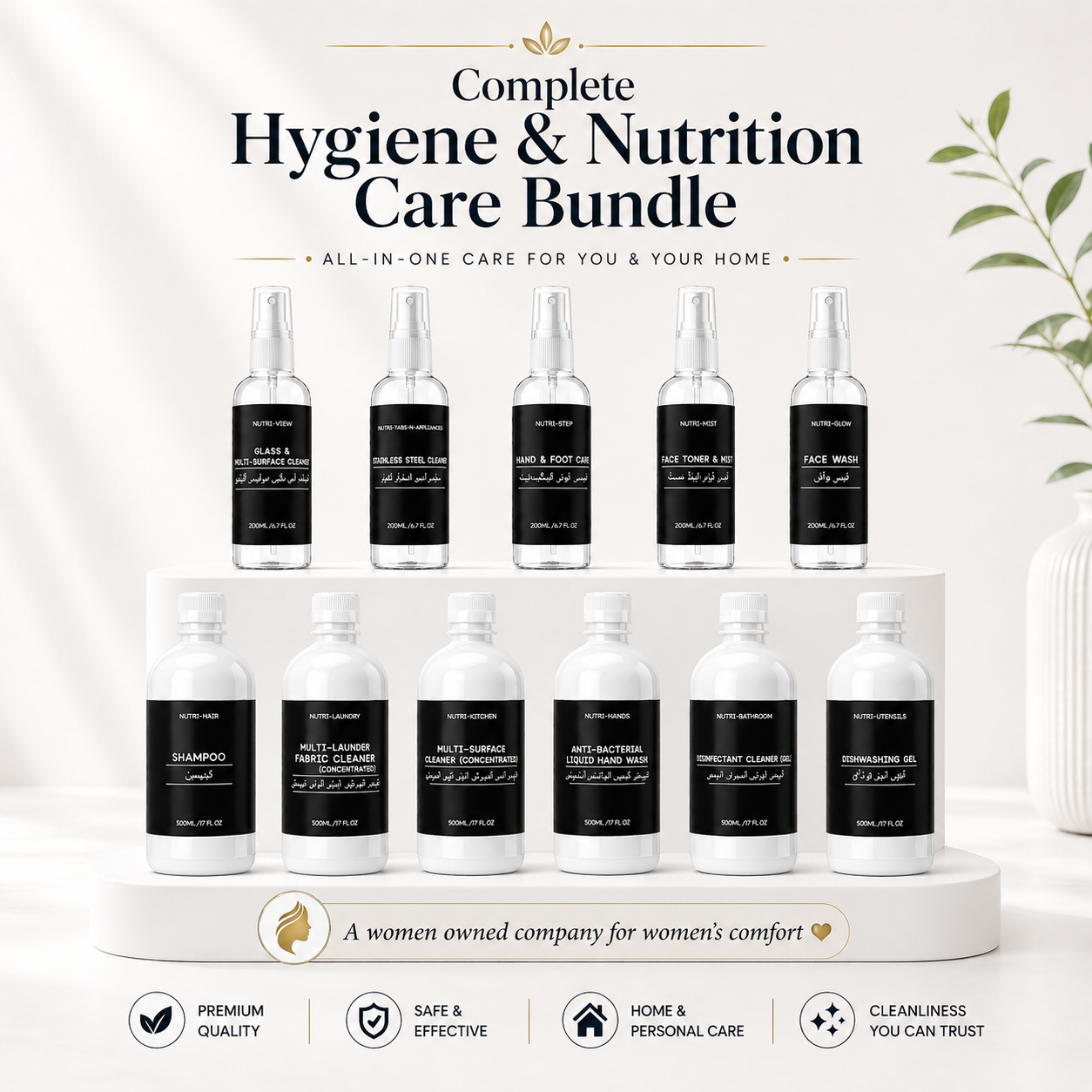 Nutri Complete Care & Wellness Kit | All-in-One Home, Cleaning & Personal Care Essentials